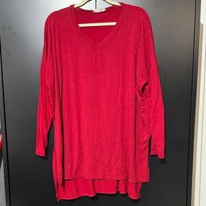 Zenana | Maroon | V-Neck Tunic style long sleeve | Size XL | Women’s